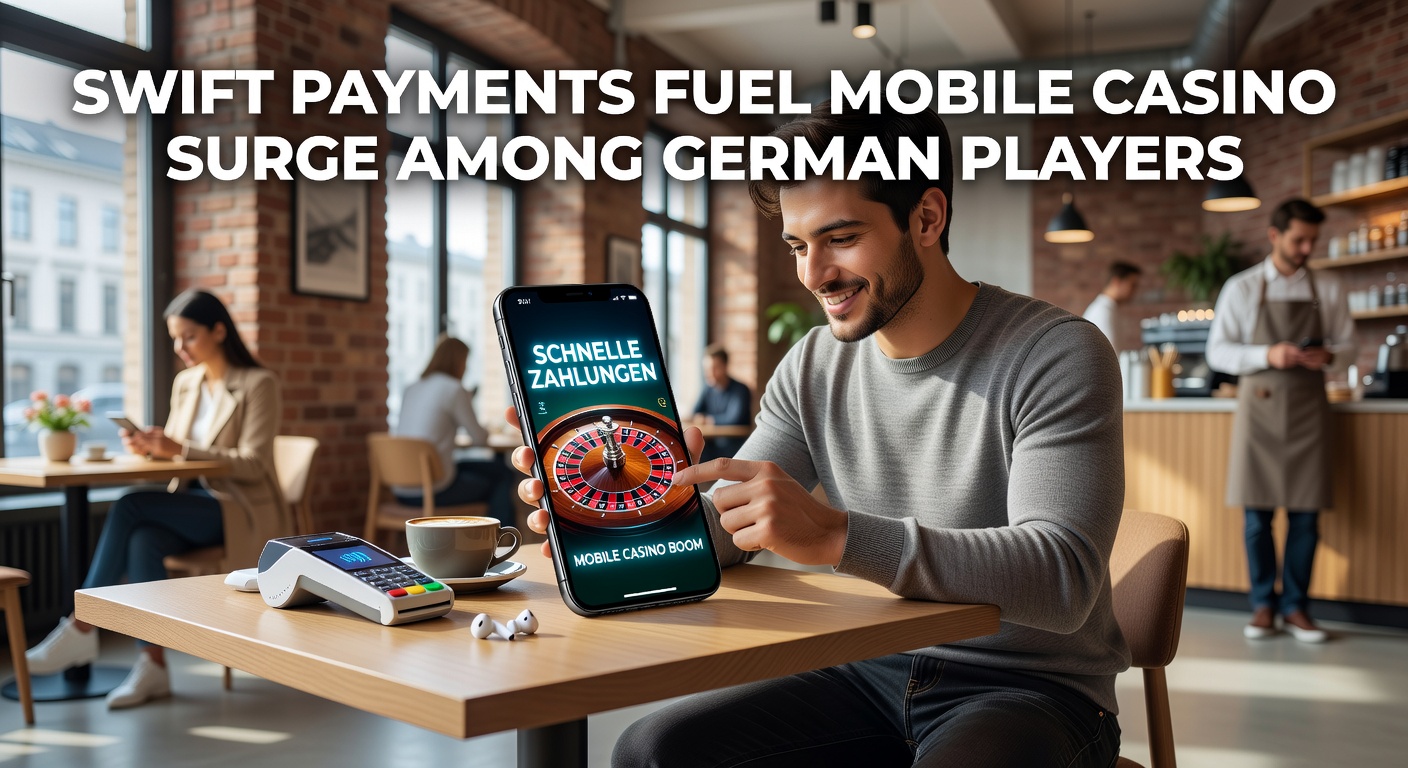 Smartphone mit Casino-App und schnellen Zahlungssymbolen wie Giropay und Sofort, das den mobilen Gaming-Boom in Deutschland symbolisiert